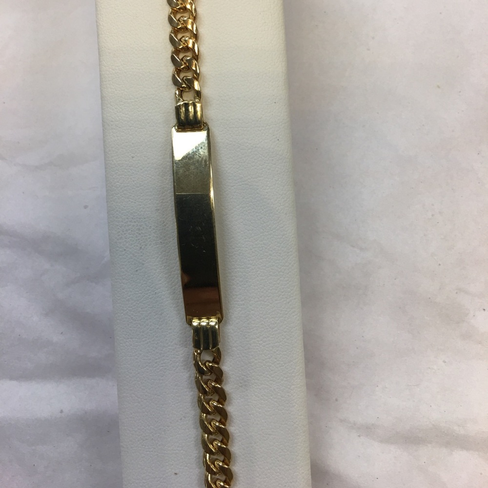 NEW 14K Gold ID Bracelet